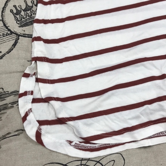 H By Bordeaux Split Neck Striped T-Shirt - Picture 4 of 6